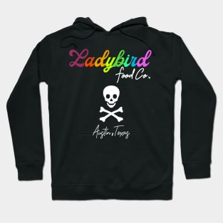 Ladybird Food Co. rainbow logo skull and crossbones Hoodie